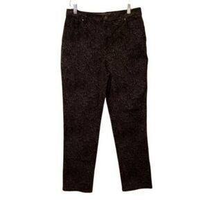 Gloria Vanderbilt Womens Size 12 Black Gray Geometric Jeans